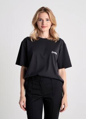 T-shirt coupe droite manches courtes noir OPÉRA SPORT femme