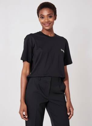 T-shirt sérigraphie manches courtes noir OPÉRA SPORT femme