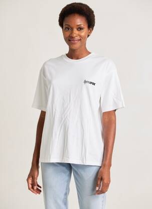 T-shirt sérigraphie manches courtes blanc OPÉRA SPORT femme