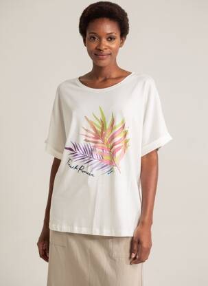 T-shirt coupe droite manches courtes beige MISE AU GREEN femme