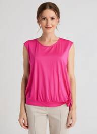 Top stretch manches courtes rose SEE THE MOON femme