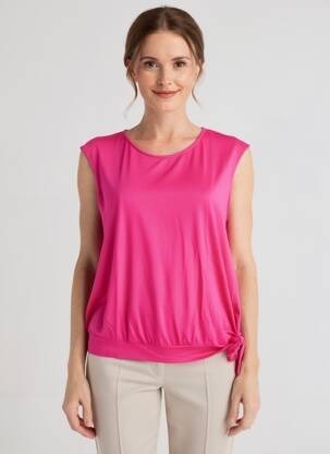 Top stretch manches courtes rose SEE THE MOON femme