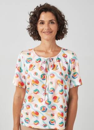 T-shirt coupe droite manches courtes orange GRIFFON femme