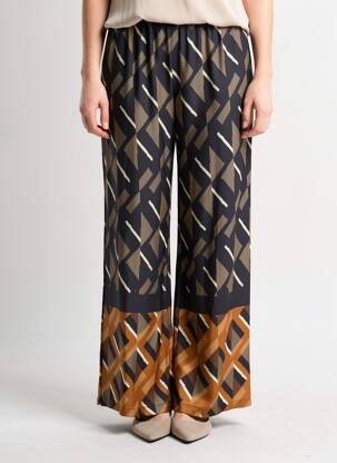 Pantalon large tissage popeline taille normale noir PAUL BRIAL femme