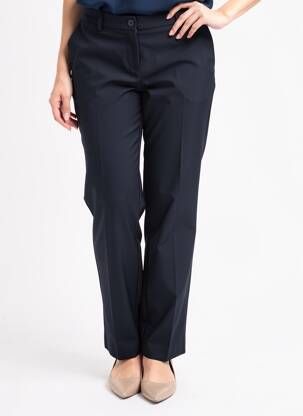 Pantalon droit stretch taille normale bleu KANOPE femme