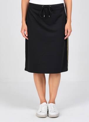 Jupe mi-longue coupe droite noir MERI & ESCA femme
