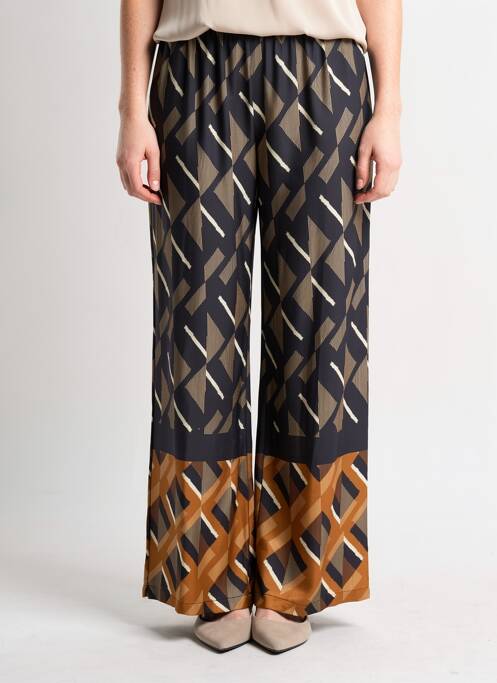 Pantalon large tissage popeline taille normale noir PAUL BRIAL femme