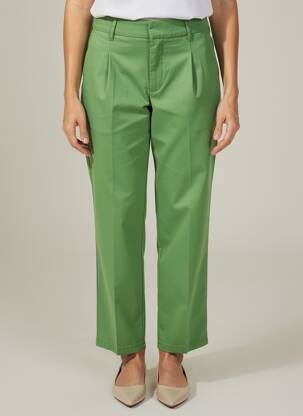 Pantalon chino poches taille haute vert CREAM femme