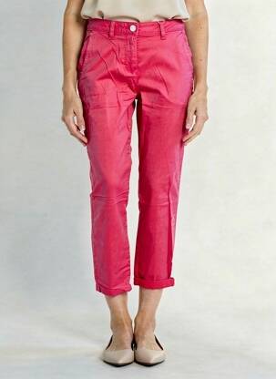 Pantalon chino taille basse taille basse rose CECIL femme