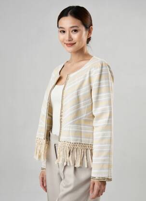 Veste chic tissage crêpe beige ESQUALO femme