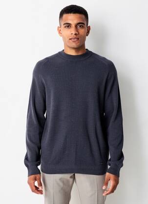 Pull col rond manches longues bleu DSTREZZED homme