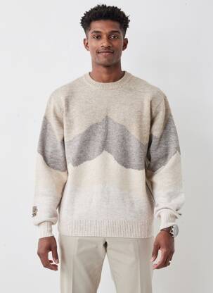 Pull stretch manches longues beige PULL IN homme