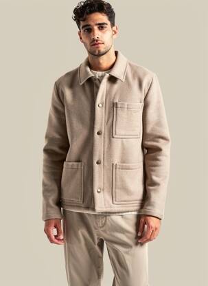 Veste casual coupe droite marron JAQK homme