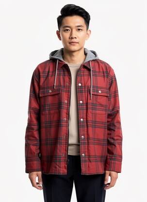 Veste casual finition intérieure fourrure synthétique rouge LEVI'S homme