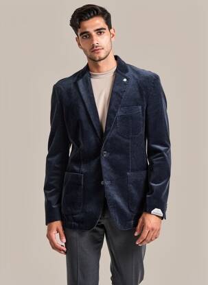 Blazer coupe cintrée bleu DSTREZZED homme