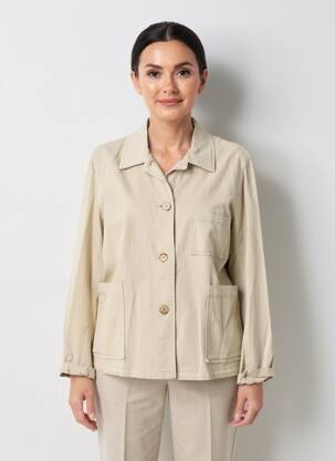 Veste casual coupe droite beige QUIET femme