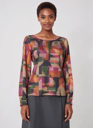 Top stretch manches longues orange LO! LES FILLES femme