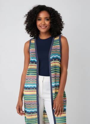 Gilet sans manche coupe cintrée bleu MARINA V femme