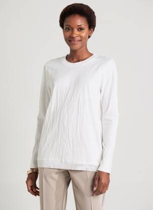 T-shirt manches longues manches longues beige LA FEE MARABOUTEE femme