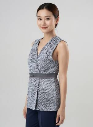 Top stretch sans manche bleu LO! LES FILLES femme