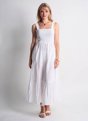 Robe mi-longue sans manche sans manche blanc SEAFOLLY femme