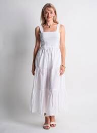Robe mi-longue sans manche sans manche blanc SEAFOLLY femme
