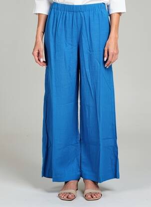 Pantalon large tissage crêpe taille normale bleu SEAFOLLY femme