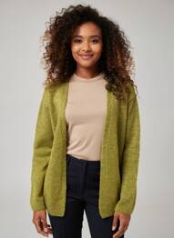 Gilet manches longues manches longues vert GEISHA femme