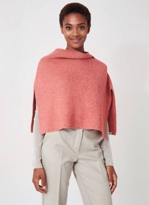 Poncho coupe ample rose SURKANA femme