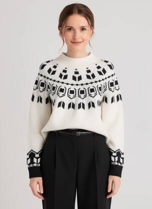 Pull stretch manches longues blanc STREET ONE femme