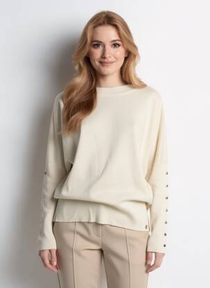 Pull stretch manches longues beige RINO & PELLE femme