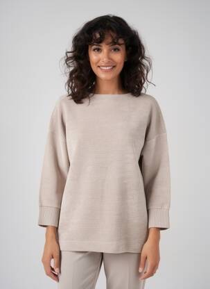 Pull coupe cintrée manches longues gris STREET ONE femme