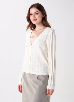 Gilet manches longues stretch beige FREEMAN T.PORTER femme