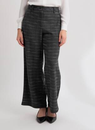 Pantalon large fermeture zippée sous rabat boutonné taille normale noir STREET ONE femme