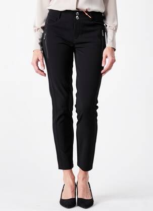Pantalon 7/8 tissage popeline taille normale noir STREET ONE femme