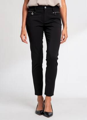 Pantalon slim tissage popeline taille normale noir STREET ONE femme