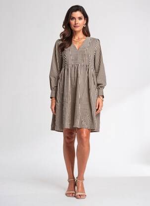 Robe courte manches longues manches longues noir LOLA ESPELETA femme