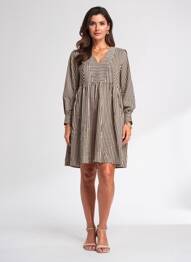 Robe courte manches longues manches longues noir LOLA ESPELETA femme