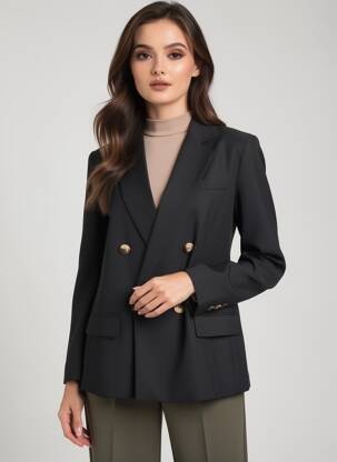 Blazer poches noir GRACE & MILA femme