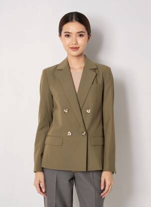 Blazer poches vert GRACE & MILA femme