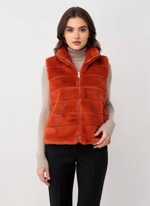 Veste casual coupe droite orange CATCH ME femme