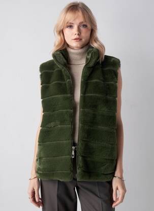 Veste casual coupe droite vert CATCH ME femme