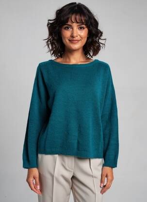 Pull coupe droite manches longues vert LOLA ESPELETA femme