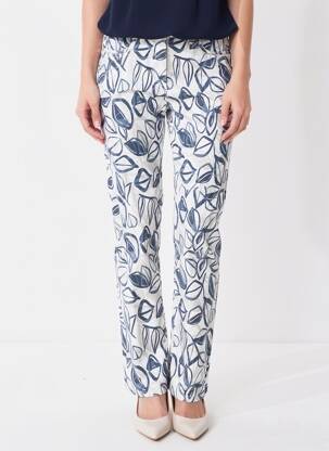 Pantalon slim tissage popeline taille normale bleu STARK femme