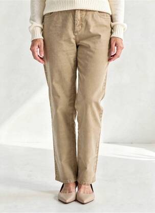 Jeans coupe slim stretch taille normale beige STARK femme