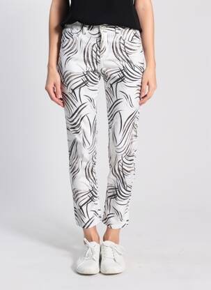 Pantalon 7/8 stretch taille normale blanc STARK femme