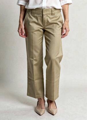 Pantalon droit coupe droite beige DICKIES femme