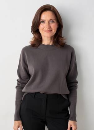 Pull coupe droite manches longues gris GERRY WEBER femme