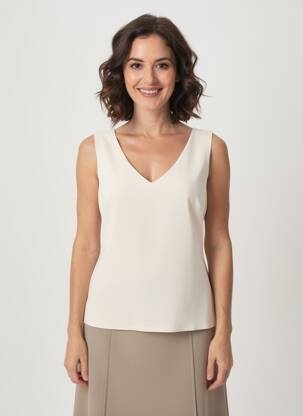 Top stretch sans manche beige JOSEPH RIBKOFF femme