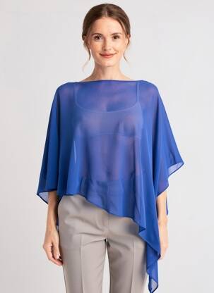 Poncho bleu clair JOSEPH RIBKOFF femme